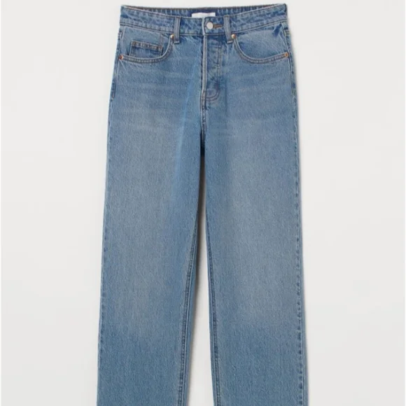 H&M Straight High Ankle Jeans in 'Light Denim Blue', Size 6 - Picture 5 of 12